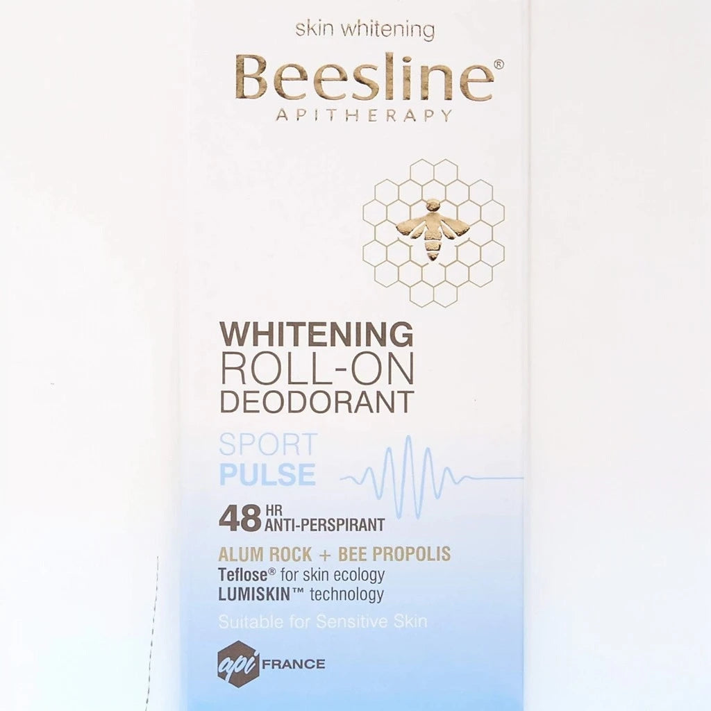 Beesline Whitening Roll-On Deodorant Sport Pulse – 50ml | 48-Hour Anti-Perspirant with Brightening & Soothing Care | Quick-Dry, Alcohol-Free, Natural Formula for Sensitive Skin - Damoo