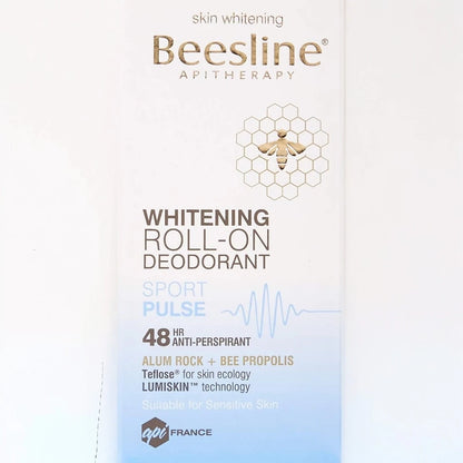 Beesline Whitening Roll-On Deodorant Sport Pulse – 50ml | 48-Hour Anti-Perspirant with Brightening & Soothing Care | Quick-Dry, Alcohol-Free, Natural Formula for Sensitive Skin - Damoo