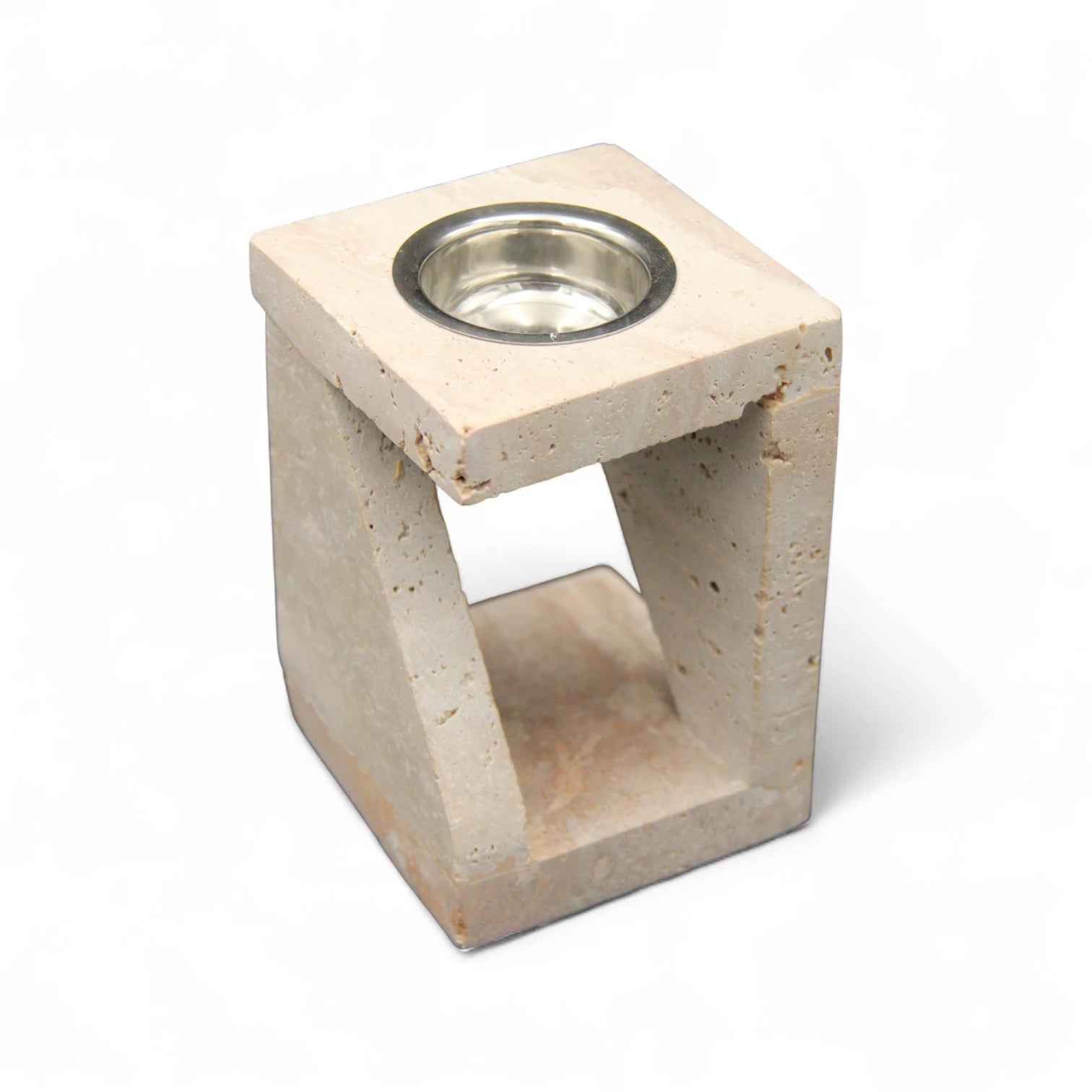 Beige Marble Incense Holder & Oud Burner – Elegant Circular Bakhoor Holder for Home, Office, Meditation, and Gifting - Damoo