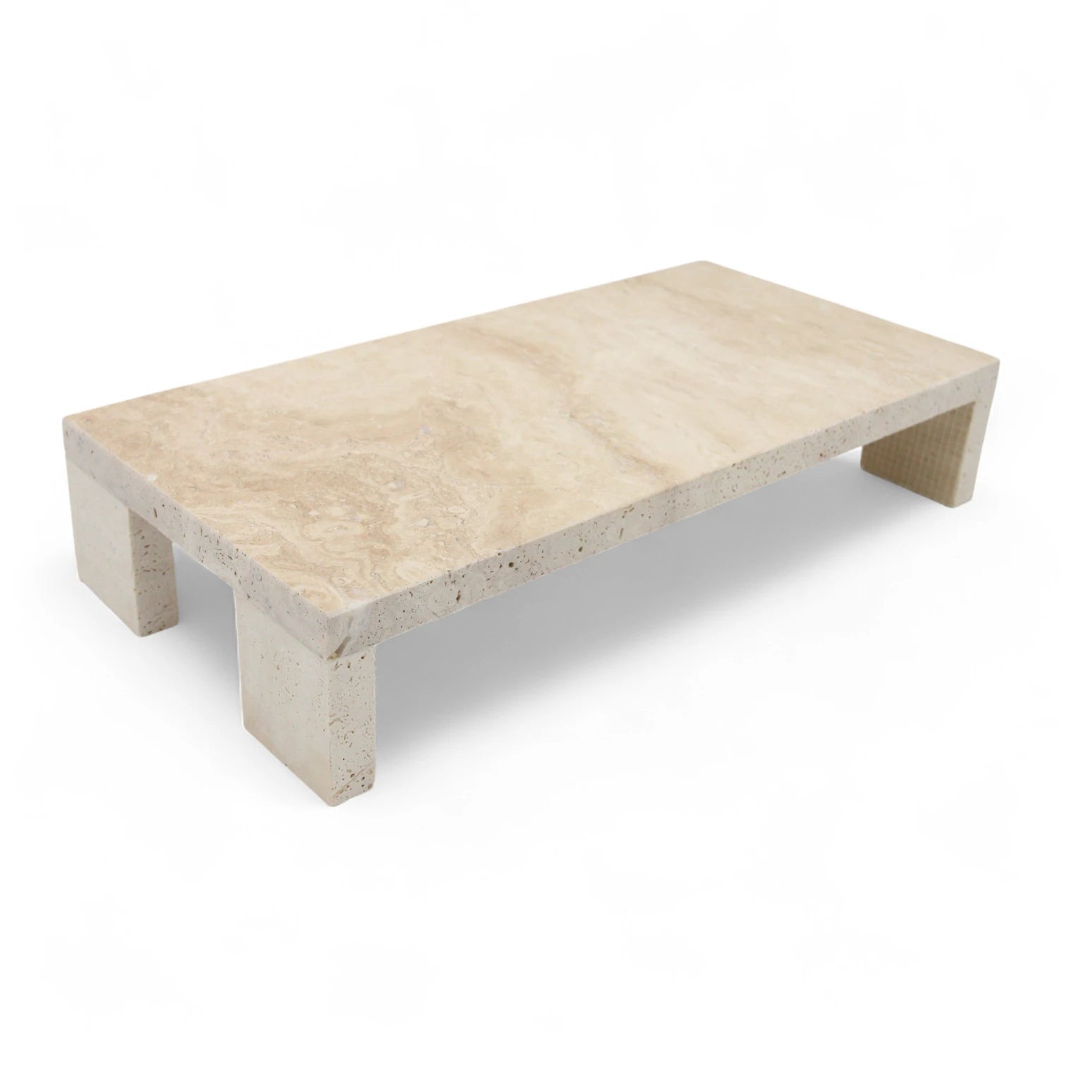 Beige Marble-Style Rectangular Tray on Legs – Modern Stone-Look Decorative Stand for Kitchen, Dining, Bathroom & Living Room - Multi-Purpose Display Board for Food, Storage & Styling - Damoo
