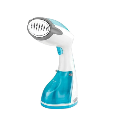 BLACK+DECKER 1200W Handheld Fabric Steamer | Quick 35s Heat-Up | 260ml Water Tank | Lint Remover & Fabric Brush Included | Travel-Friendly Clothes Steamer (HST1200-B5, White/Blue) - Damoo