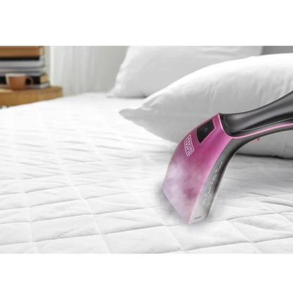 BLACK+DECKER 1600W Digital Handheld Garment Steamer  | 180° Swivel Hinge  | Variable Temperature Control  | Cool-Touch Handle  | Removable Drip Tray  | Multicolor – HSTD1600-B5 - Damoo