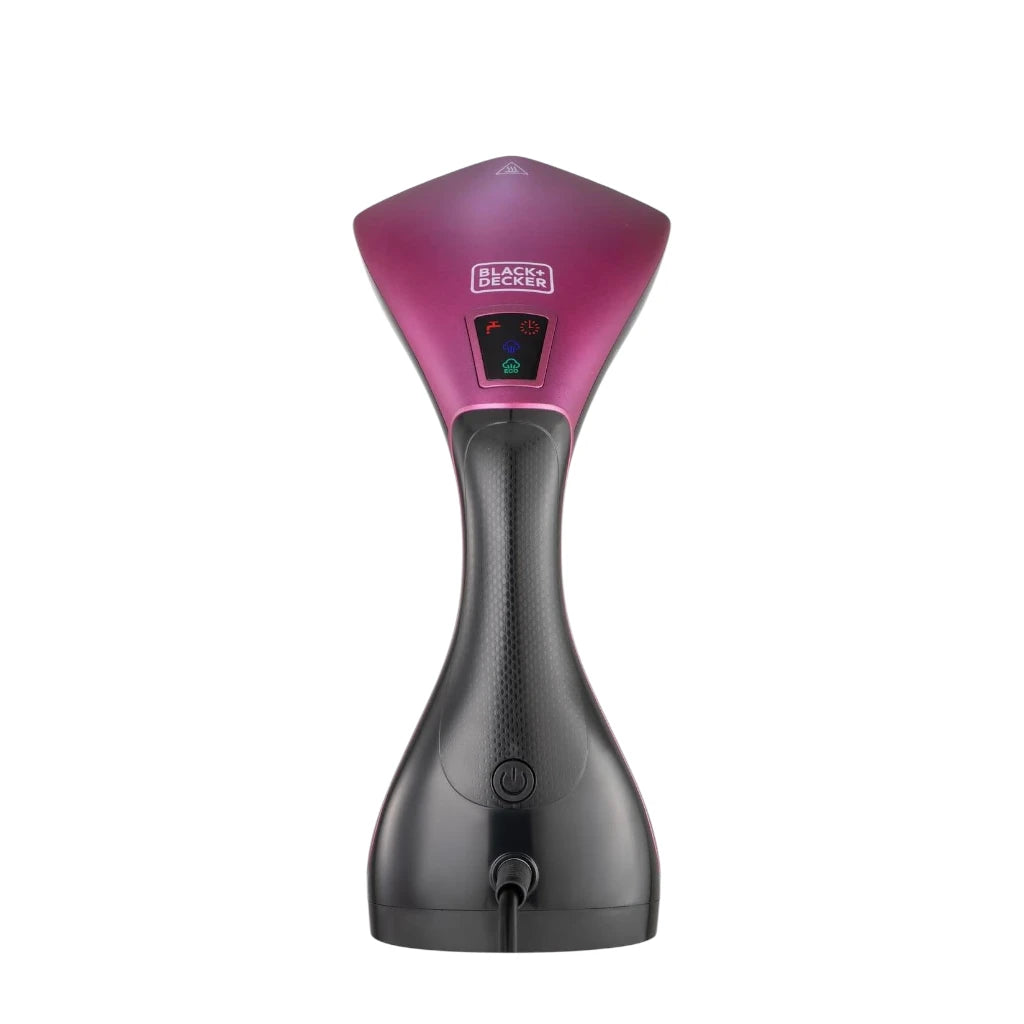 BLACK+DECKER 1600W Digital Handheld Garment Steamer  | 180° Swivel Hinge  | Variable Temperature Control  | Cool-Touch Handle  | Removable Drip Tray  | Multicolor – HSTD1600-B5 - Damoo