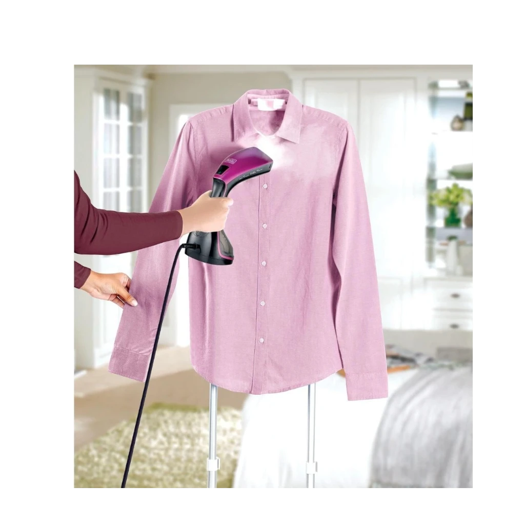 BLACK+DECKER 1600W Digital Handheld Garment Steamer  | 180° Swivel Hinge  | Variable Temperature Control  | Cool-Touch Handle  | Removable Drip Tray  | Multicolor – HSTD1600-B5 - Damoo