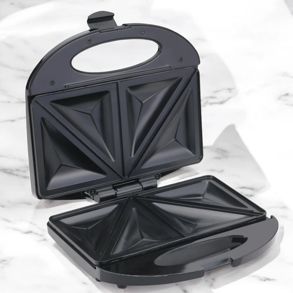 Black & Decker 2-Slice Sandwich Maker – Non-Stick Plates, 600W ,Cool Touch Body, Overheat Protection, Compact Vertical Storage – Black - TS1000-B5 - Damoo