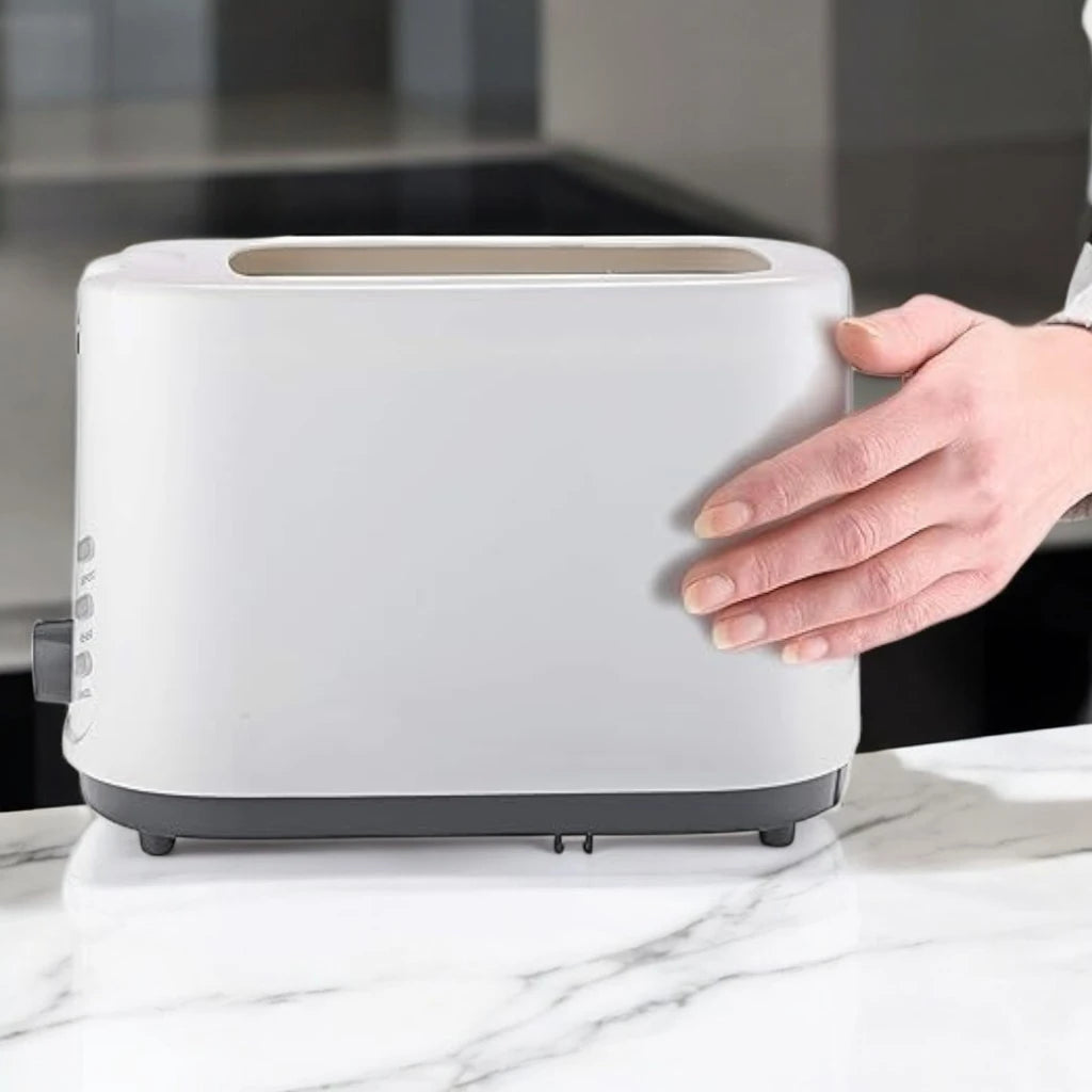 BLACK+DECKER 2-Slice Toaster – 750W, Cool Touch, 6 Browning Levels, Defrost/Reheat/Cancel Functions, Crumb Tray, Compact Design – White | ET125-B5 - Damoo