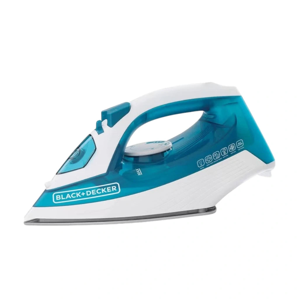 Black & Decker Steam Iron – 1600W Nonstick Soleplate, Adjustable Steam & Temperature Control, Vertical Steam, Overheat Protection – White/Green - X1575-B5 - Damoo