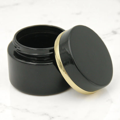 Black & Gold Empty Glass Bakhoor Jar 200ML – Elegant Storage for Oud, Bakhoor & More - Damoo