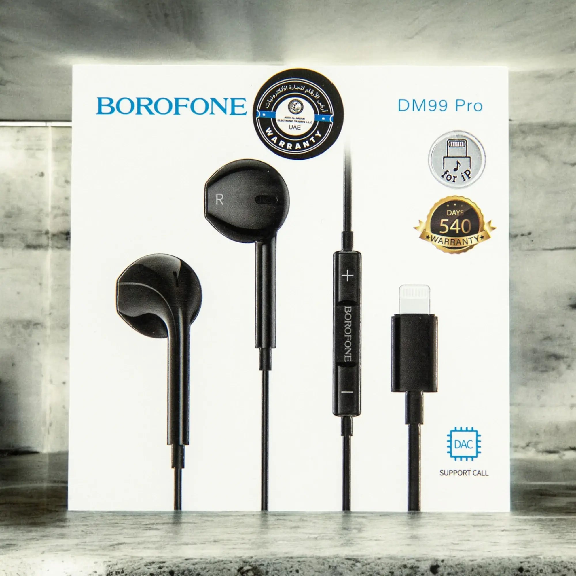 Borofone Lightning Earphones (1 m) – HD Sound, Comfortable Fit, Compatible with All lightning Devices including iPhone Series - Damoo