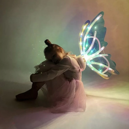 Butterfly Wings with Lights & Melodies – Glowing Fairy Costume Wings for Kids | Magical Dress-Up Toy with Music & Adjustable Straps,
