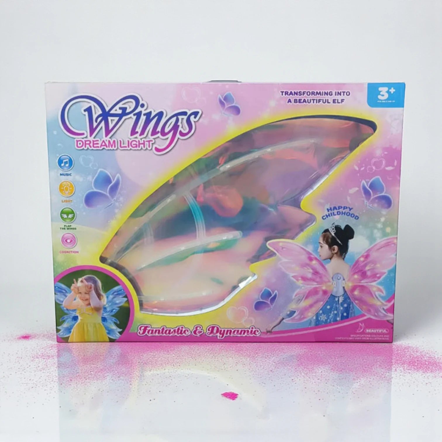 Butterfly Wings with Lights & Melodies – Glowing Fairy Costume Wings for Kids | Magical Dress-Up Toy with Music & Adjustable Straps,