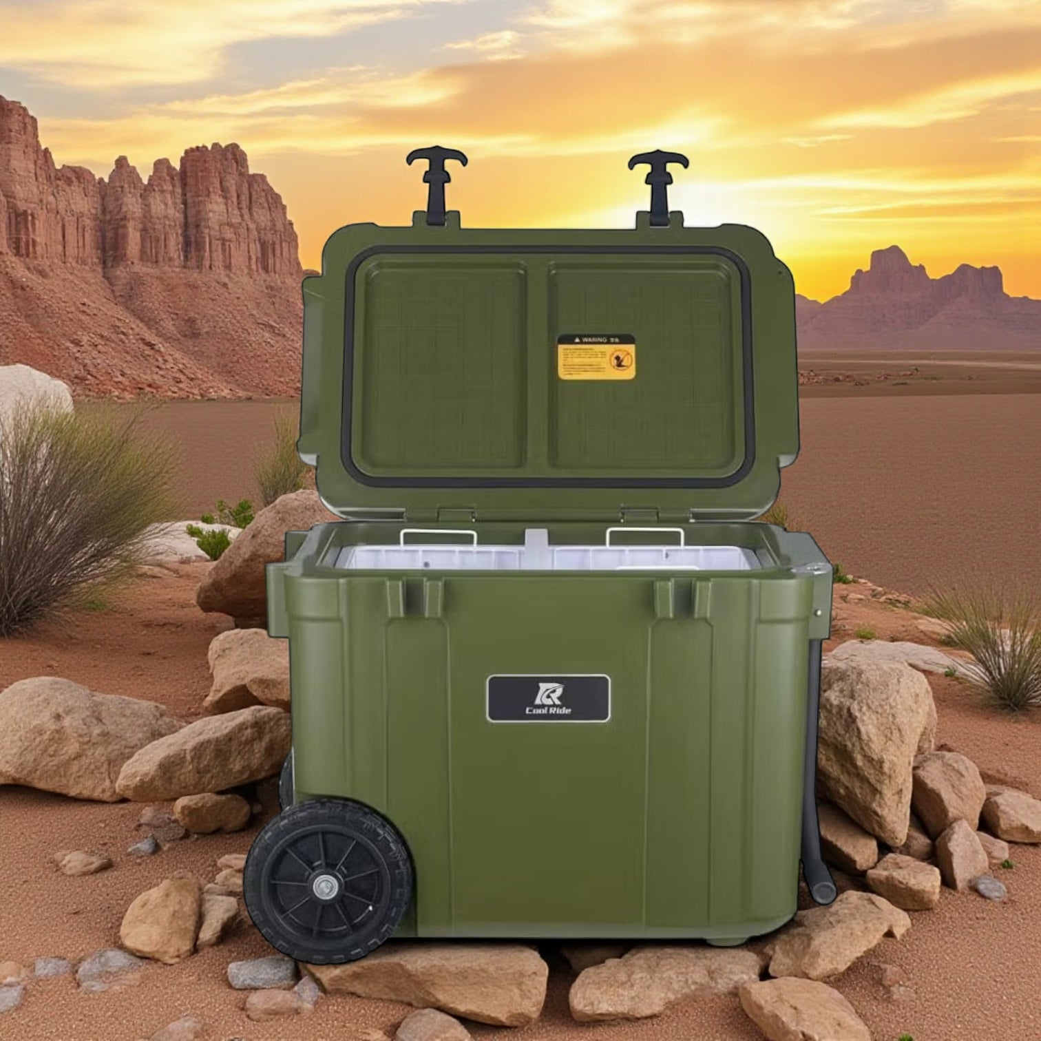 Toby's Portable Car Refrigerator 55L – Outdoor Camping Electric Cooler with Wheels, Fast Cooling, Dual Zone & 12V/24V Car & Home Use