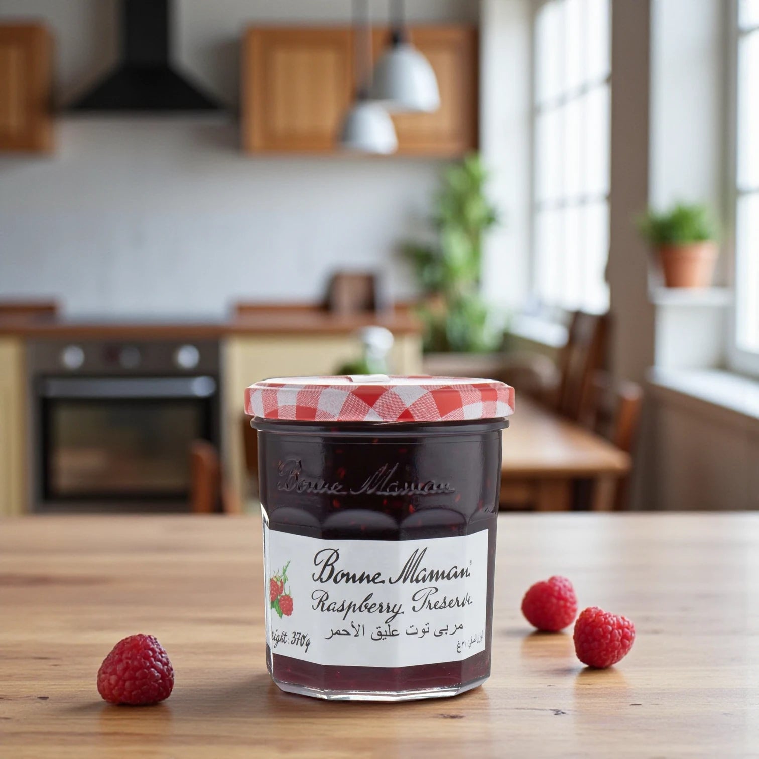 Bonne Maman Raspberry Jam – Classic French Fruit Preserve, Natural Ingredients, Vegan Friendly – 370g Glass Jar - Damoo