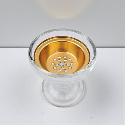 Crystal Bakhoor Burner with Lid – Luxury Glass Oud Incense Charcoal Burner | Elegant Home Fragrance & Arabic Decor Gift