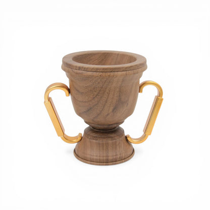 Damoo Luxury Metal Bakhoor Burner with Wooden Body & Removable Tray – Elegant Incense Burner for Oud & Home Fragrance (15H x 18L x 13W CM) - Damoo