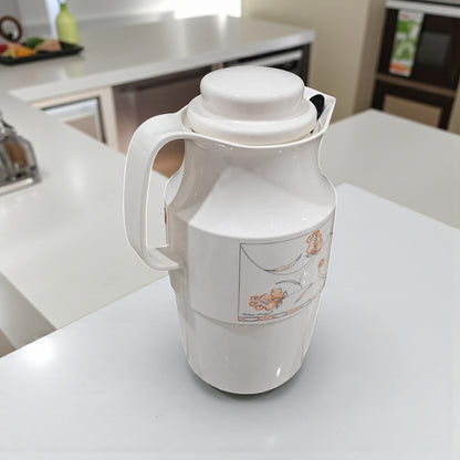 Helios Insulated Vacuum Jug 2.0L – Floral-design | Premium Plastic Thermos Flask with Q100 Glass Insert | German-Made Double-Wall Design for Excellent Heat Retention - Damoo