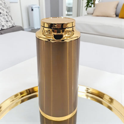 Vogati Premium Stainless Steel Thermos Flask – Double Wall Vacuum Jug with Golden Finish - Damoo