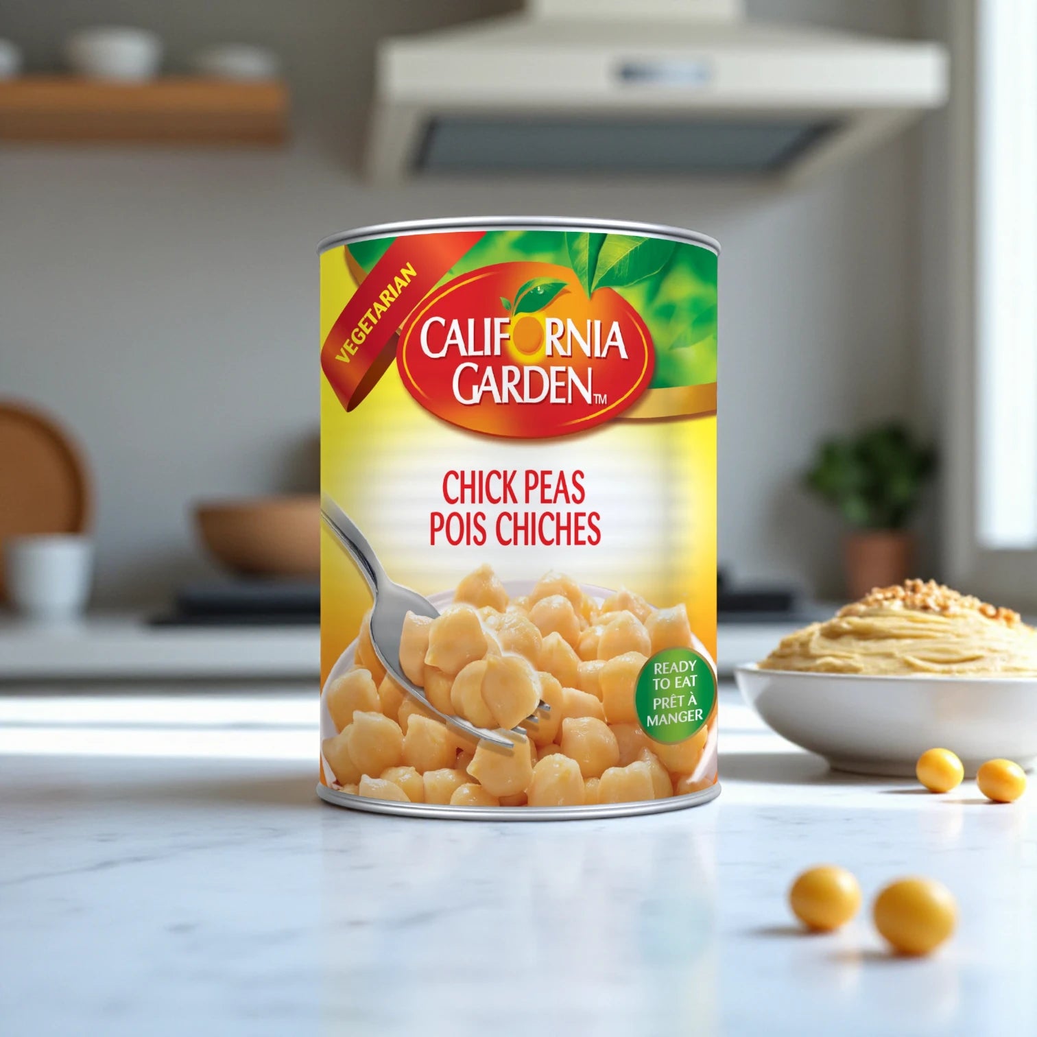 California Garden Cooked Chickpeas – Ready-to-Eat, High-Protein Plant-Based Legumes for Quick Meals, Salads, and Healthy Recipes - Damoo