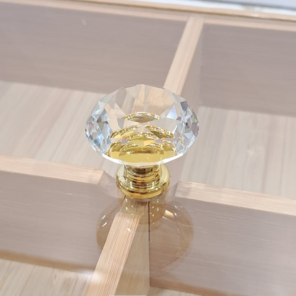 Luxury Wooden Snack Serving Box with Crystal Handle Lid – 4-Compartment Dried Fruit, Nut & Candy Organizer Tray for Home & Parties - Damoo