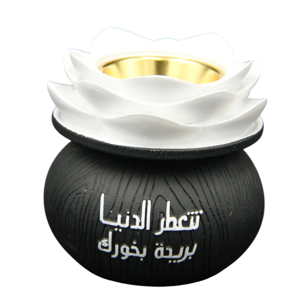 Cherry Luxury Censers - Elegant Oud & Bakhoor Incense Burners - Sophisticated Home Fragrance Accessories in White, Black, and Gold - Damoo