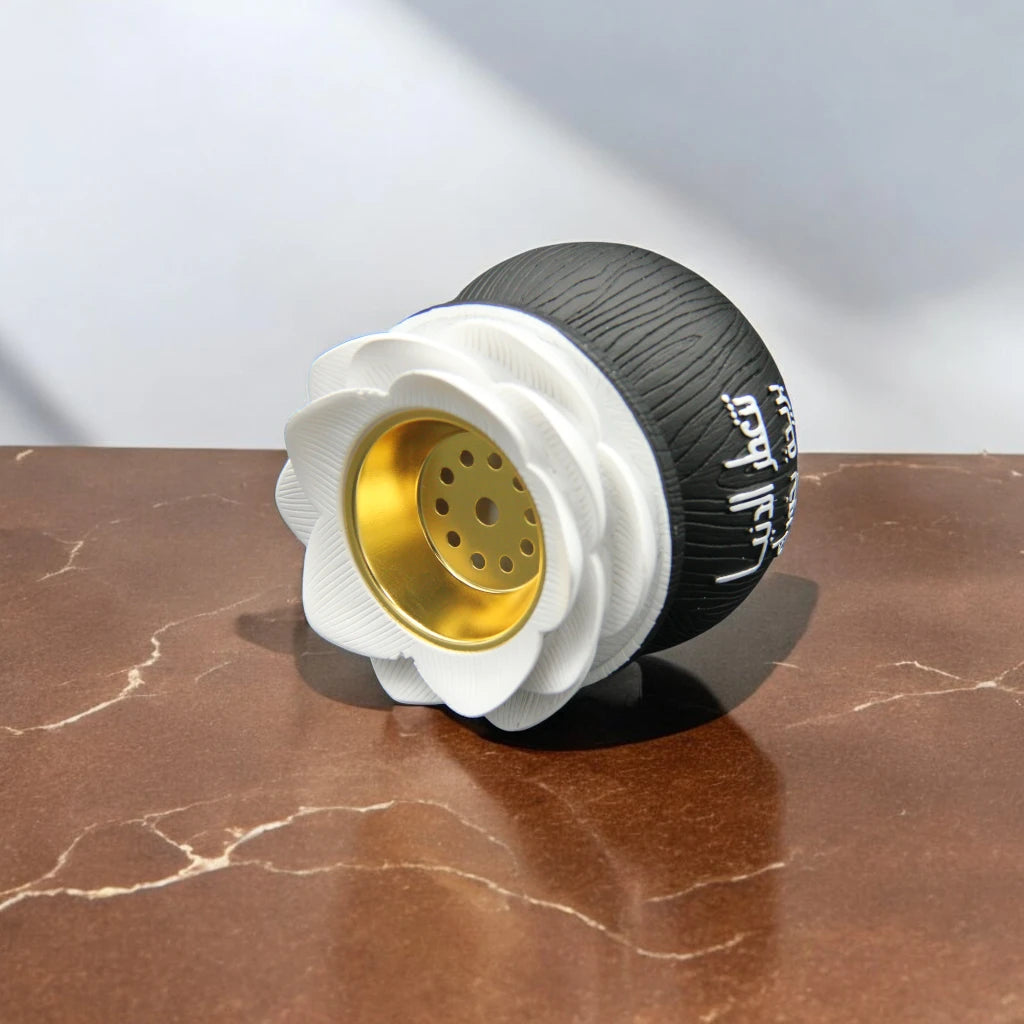 Cherry Luxury Censers - Elegant Oud & Bakhoor Incense Burners - Sophisticated Home Fragrance Accessories in White, Black, and Gold - Damoo