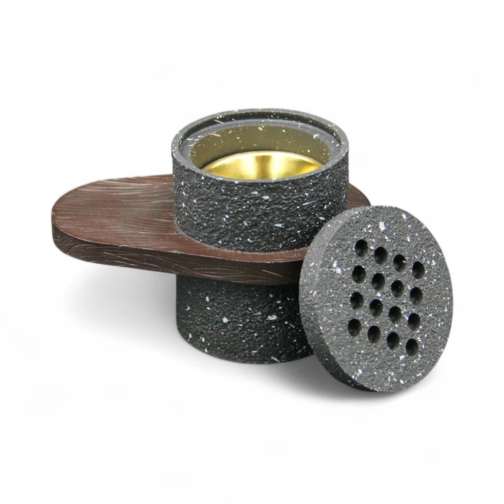 Cherry Luxury Censers - Premium Oud & Bakhoor Incense Burner - Elegant Home Fragrance Accessory (Grey, Brown, Gold) - Damoo