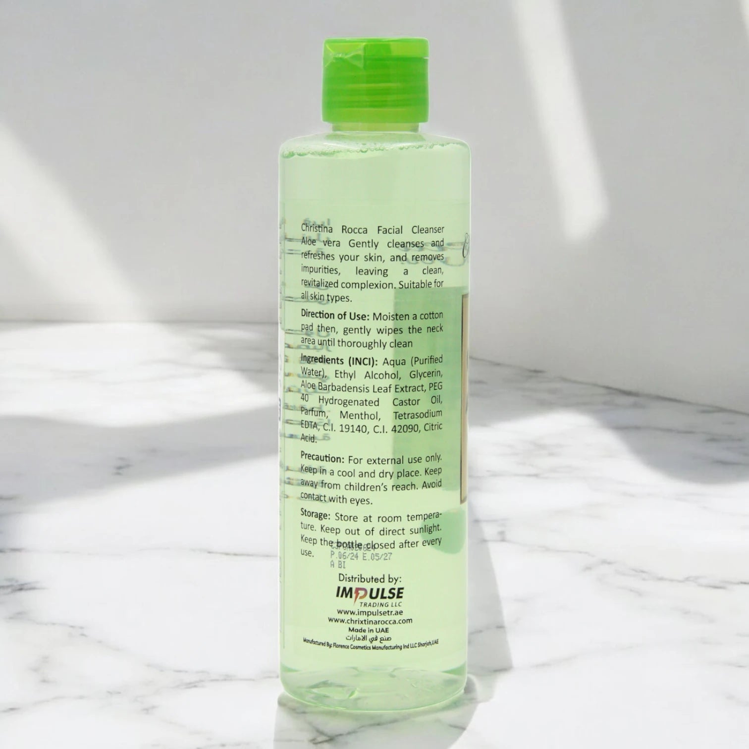Chrixtina Rocca Aloe Vera Face Cleanser – 250ml | Gentle Daily Cleanser with Natural Aloe Extract | Deep Cleansing & Hydrating for All Skin Types - Damoo
