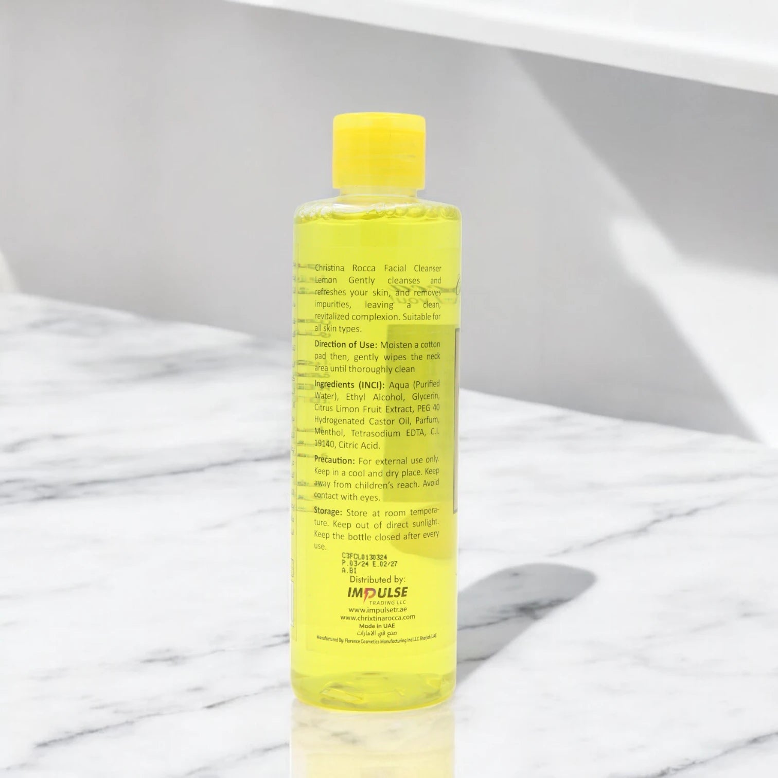 Chrixtina Rocca Lemon Face Cleanser – 250ml | Purifying Daily Cleanser with Natural Lemon Extract | Oil-Control, Brightening & Deep Cleansing for All Skin Types - Damoo
