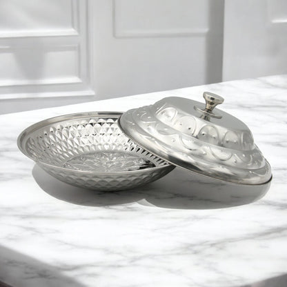 Classic Dome-Lid Stainless Steel Food Warmer – Traditional Insulated Hot Pot for Majlis, Buffet, or Family Gatherings - Damoo