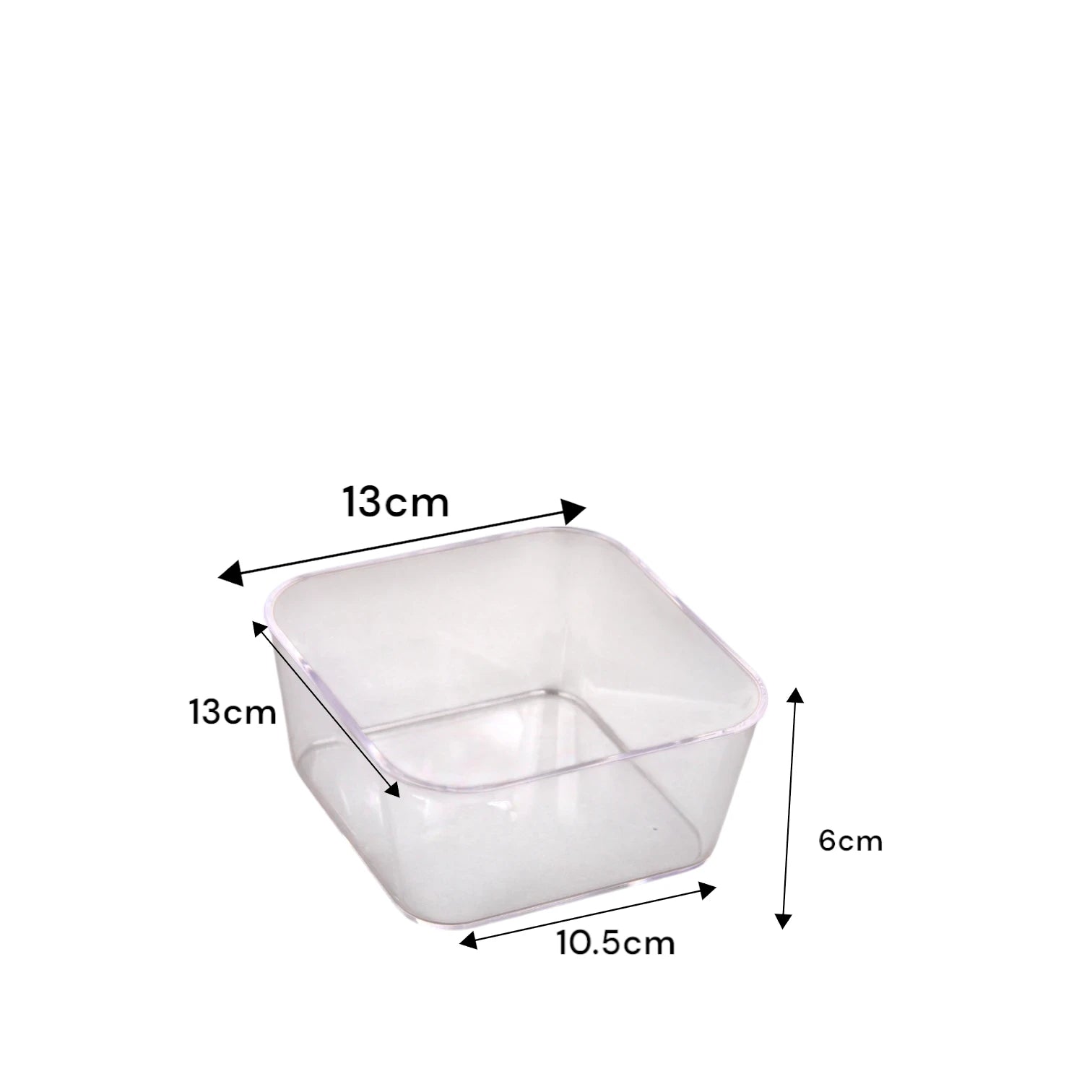 Clear Acrylic Candy Box with Lid – 6-Compartment Rectangular Snack Organizer – Elegant Storage for Chocolates, Dates, Nuts & Sweets – Modern Decorative Serving Tray - Damoo