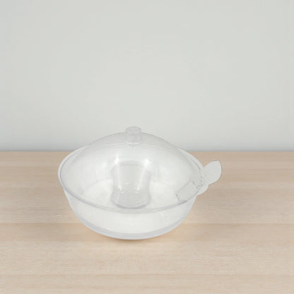 Clear Acrylic Salad Bowl Set with Dome Lid & Dip Compartment – Elegant Serving Dish with Tongs for Parties, Picnics & Summer Events - Damoo