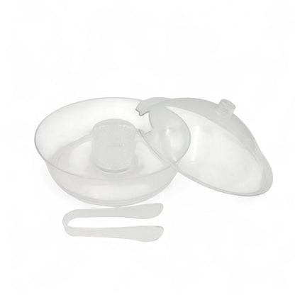 Clear Acrylic Salad Bowl Set with Dome Lid & Dip Compartment – Elegant Serving Dish with Tongs for Parties, Picnics & Summer Events - Damoo
