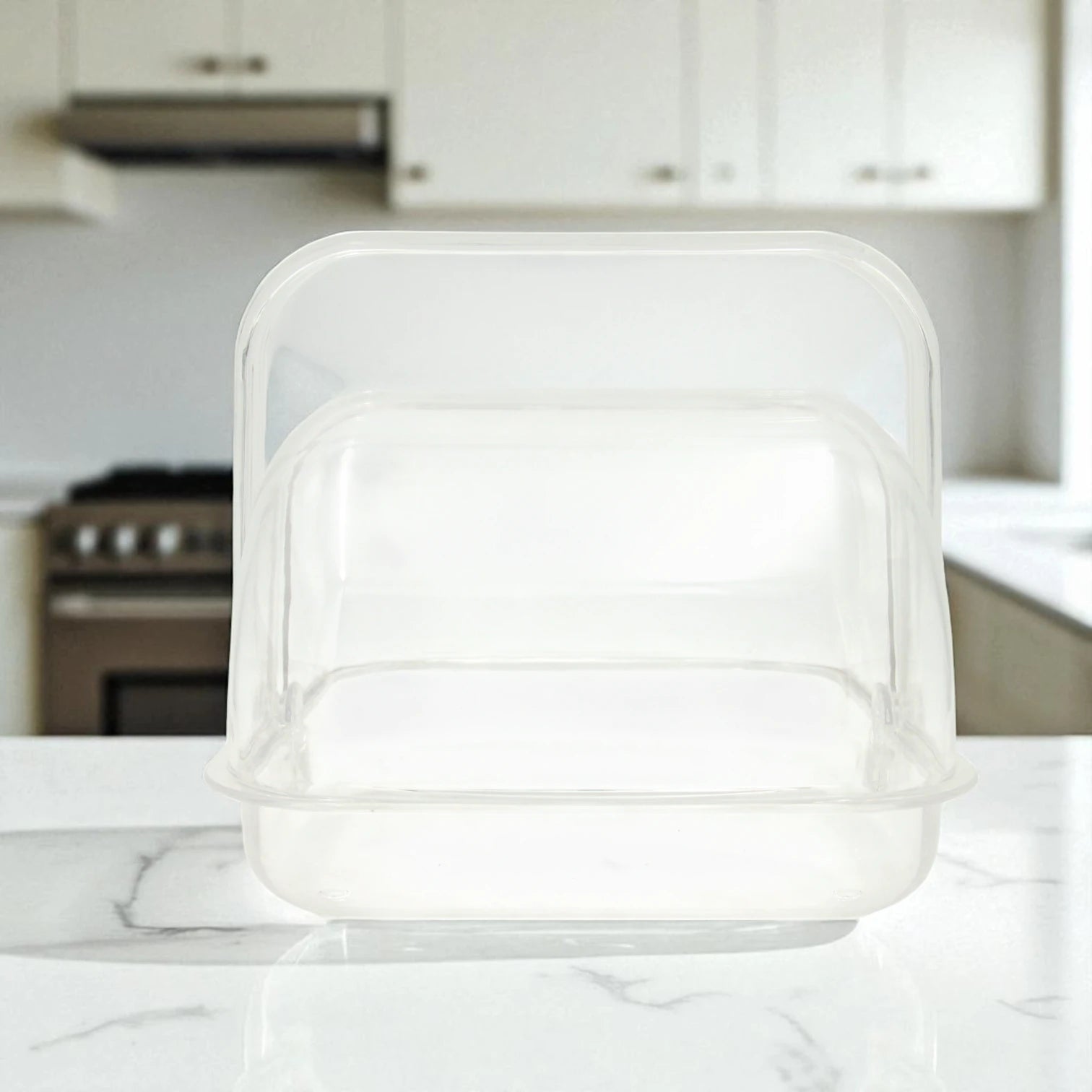 Clear Acrylic Snack Basket with Handle – Lightweight Covered Serving Box for Sweets, Fruits, and Pastries - Damoo