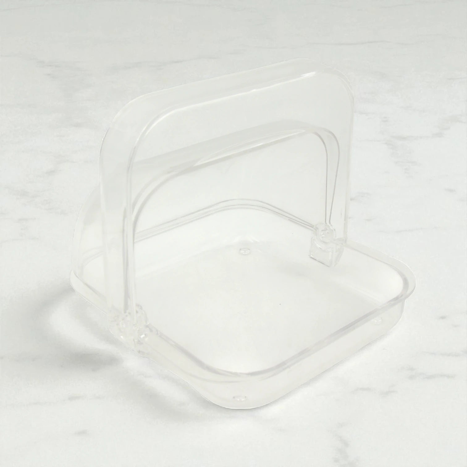 Clear Acrylic Snack Basket with Handle – Lightweight Covered Serving Box for Sweets, Fruits, and Pastries - Damoo