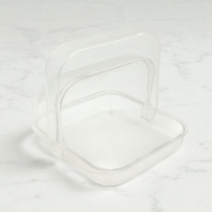Clear Acrylic Snack Basket with Handle – Lightweight Covered Serving Box for Sweets, Fruits, and Pastries - Damoo