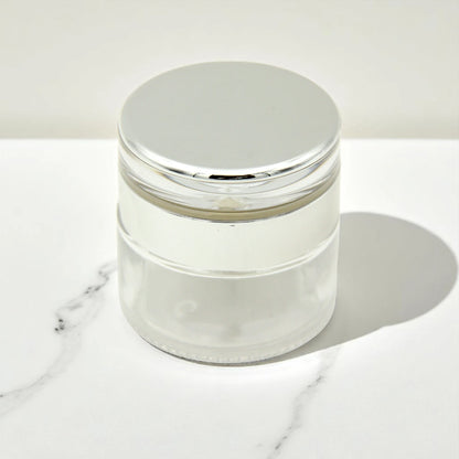 Clear Empty Bakhoor Glass Storage Jar with Silver Lid 50ML – Mini Multipurpose Storage Container for Oud, Spices & More - Damoo