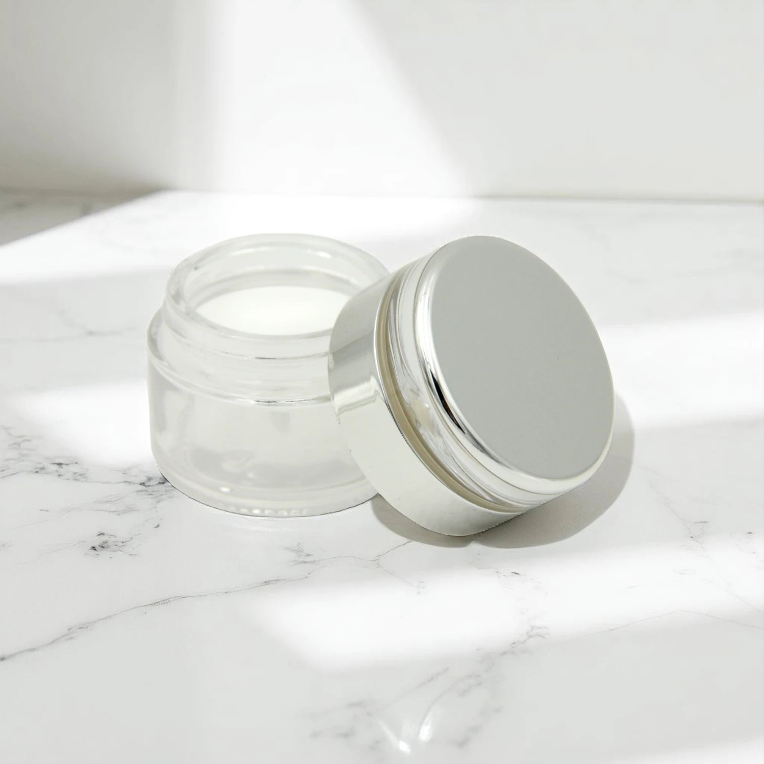 Clear Empty Bakhoor Glass Storage Jar with Silver Lid 50ML – Mini Multipurpose Storage Container for Oud, Spices & More - Damoo