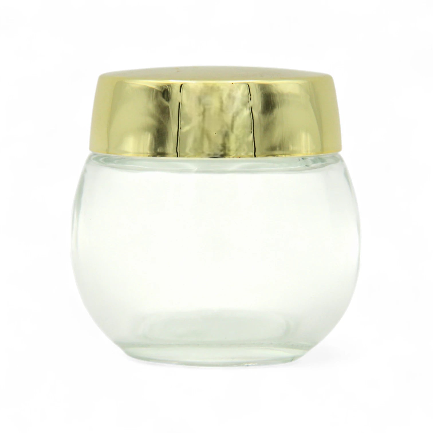 Clear Empty Bakhoor Storage Jar with Gold Lid 150 ML – Multi-Purpose Container for Oud, Spices, Cotton & More - Damoo