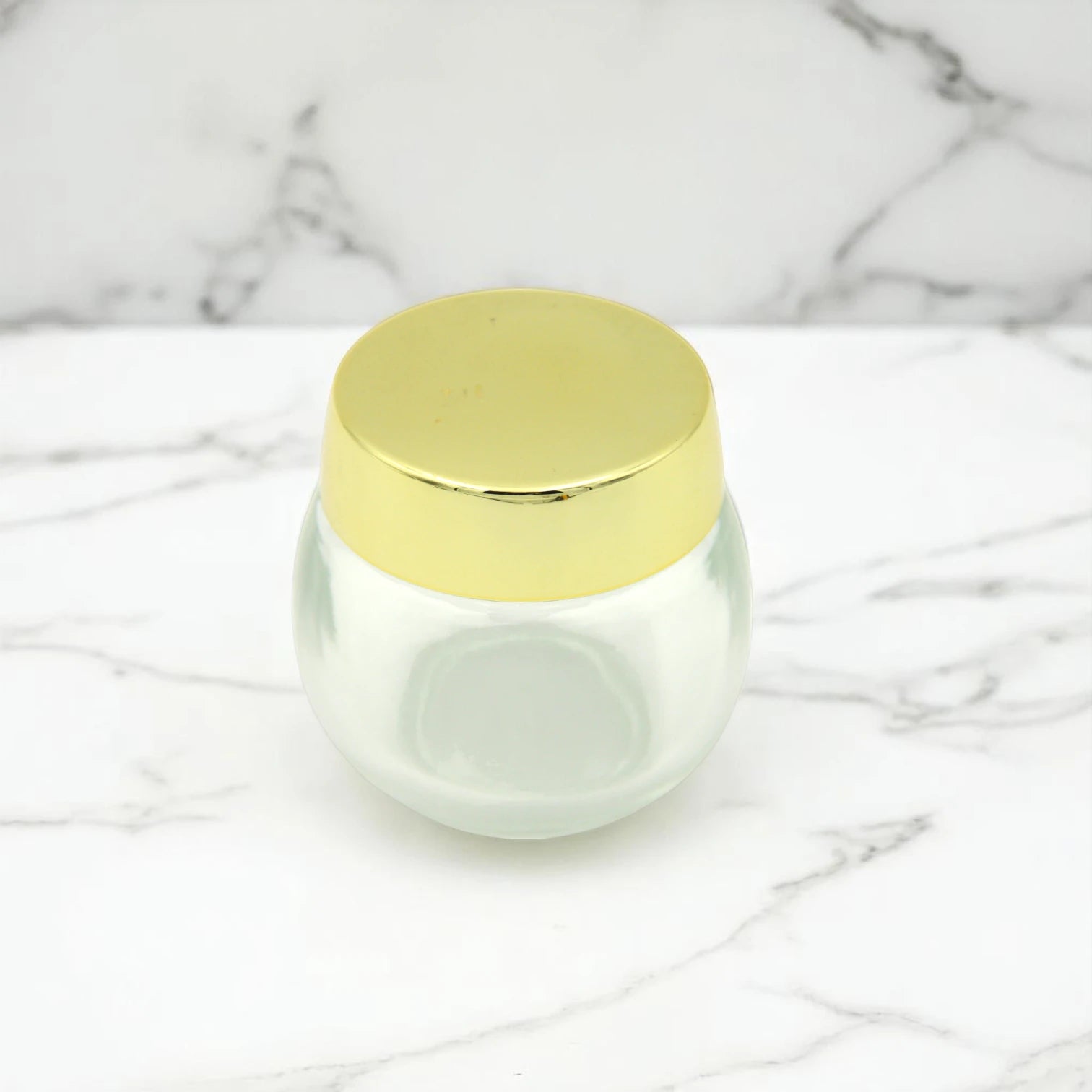 Clear Empty Bakhoor Storage Jar with Gold Lid 150 ML – Multi-Purpose Container for Oud, Spices, Cotton & More - Damoo