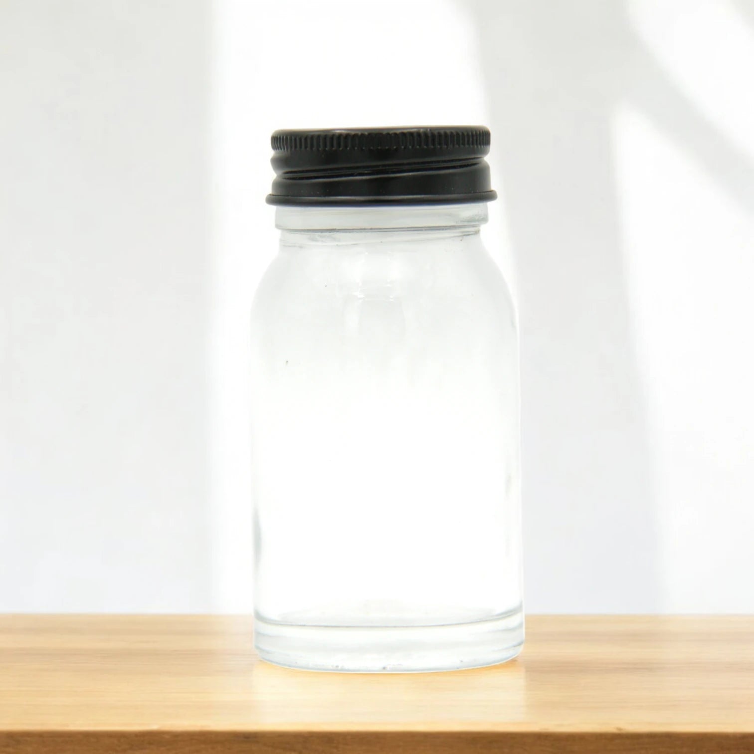 Clear Glass Jar with Black Screw Lid – Reusable Storage Container for Spices, Powders, Creams, or DIY Products | 80 ml - Damoo