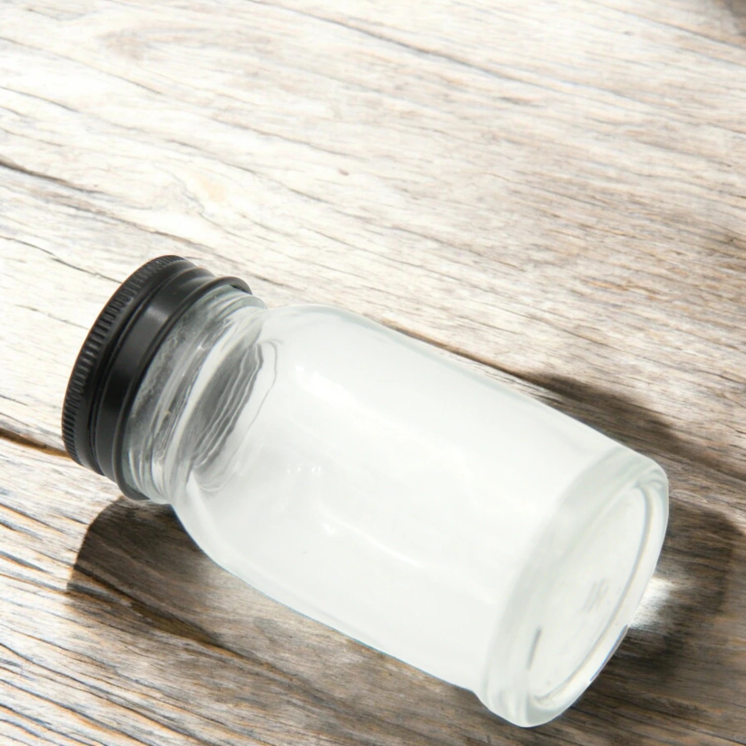 Clear Glass Jar with Black Screw Lid – Reusable Storage Container for Spices, Powders, Creams, or DIY Products | 80 ml - Damoo