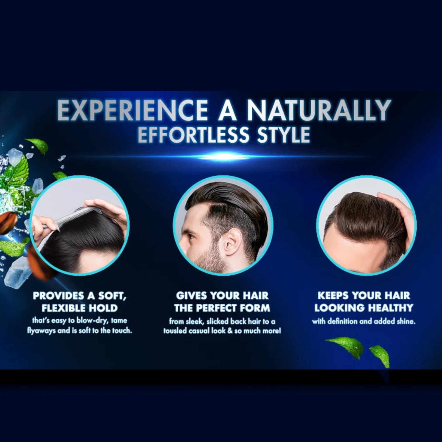 Clear Men Soft Styling Cream – Cool Sport Menthol – 275ml | Anti-Dandruff Hair Cream with Icy Fresh Scent | Lightweight, Non-Greasy Hold for Casual Styles - Damoo