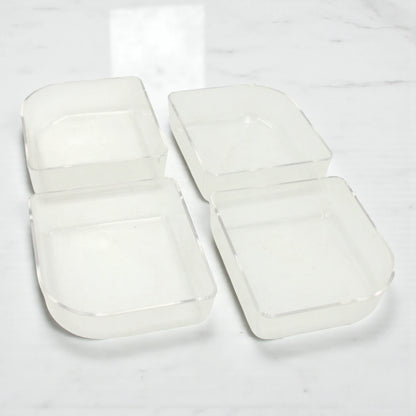 Clear Rotating Snack Box with Dome Cover & 4 Compartments – Transparent Acrylic Storage Box with Swivel Lid – Ideal for Serving Nuts, Dates, Sweets & Snacks - Damoo