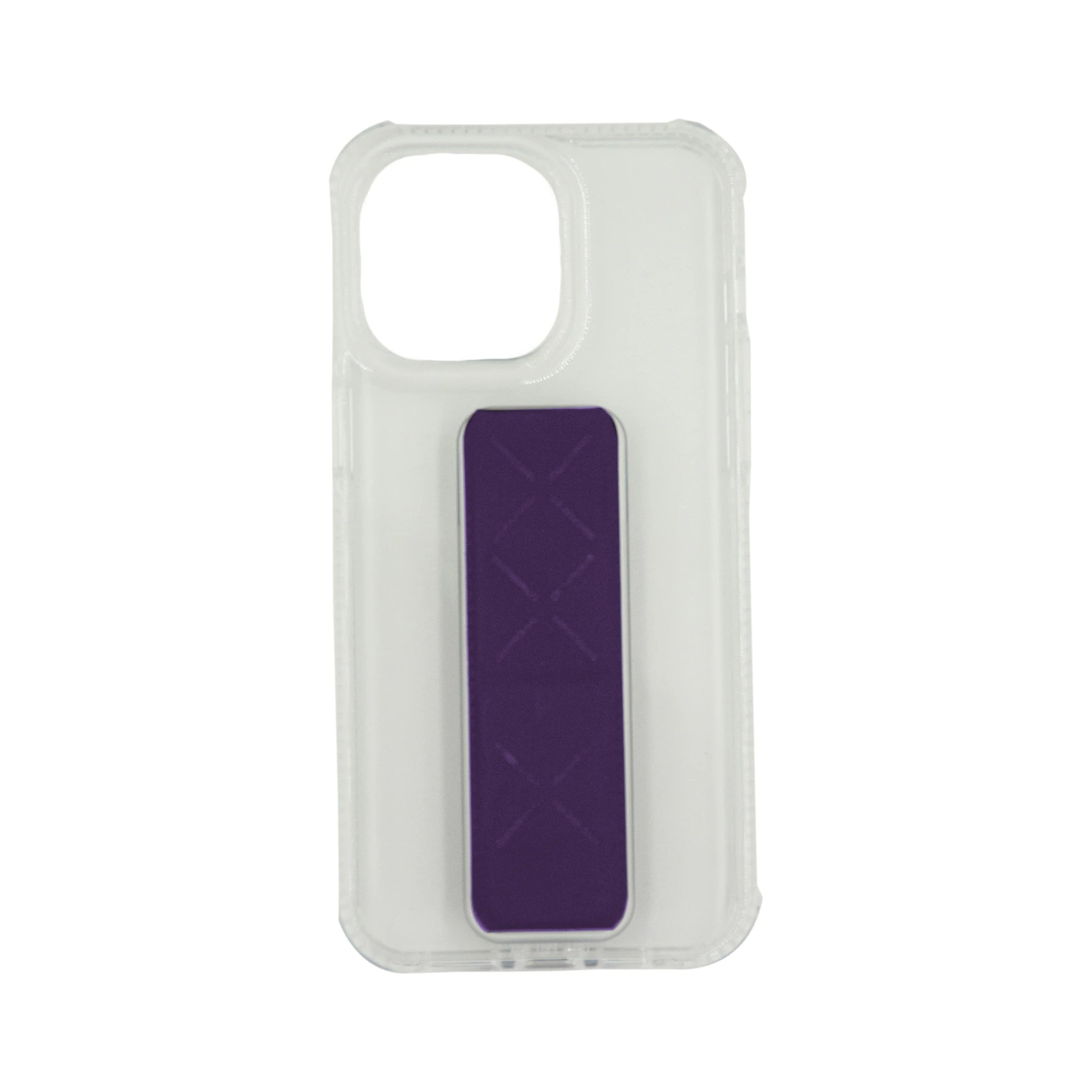 Clear Transparent iPhone Case with Multi-Color Grip Stand – Sleek Protection with Built-In Back Support for Comfort and Style - Damoo