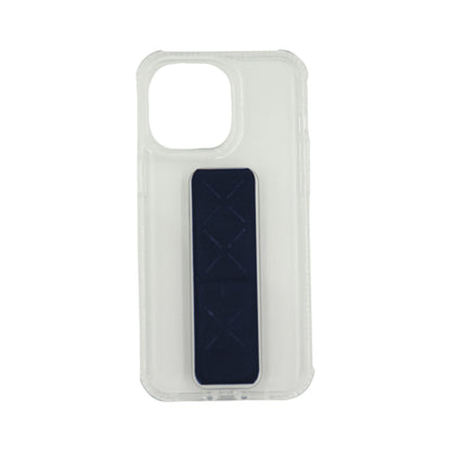 Clear Transparent iPhone Case with Multi-Color Grip Stand – Sleek Protection with Built-In Back Support for Comfort and Style - Damoo