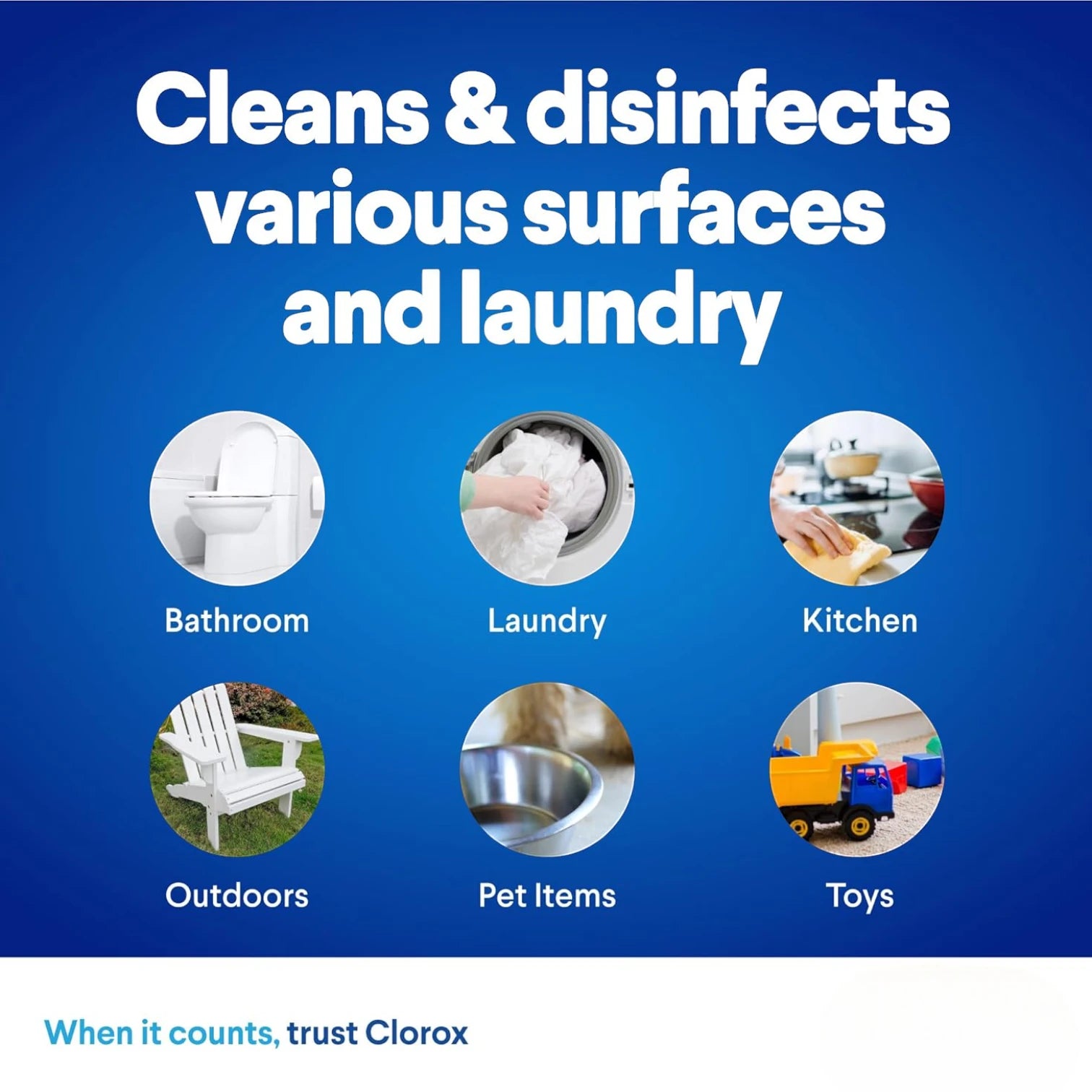 Clorox Platinum Bleach 2 x 1.89L | Thick Splash-Less Formula | Kills 99.9% of Germs | Powerful Stain Remover & Disinfectant | Crisp Lemon Scent | Multi-Surface Cleaner - Damoo
