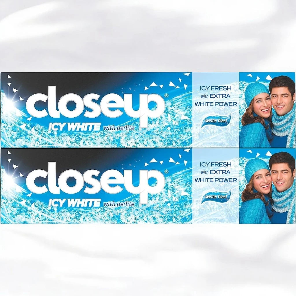 Closeup Icy White Winterblast Toothpaste 2pcs 75ml – Extra Whitening & 12-Hour Fresh Breath Formula for Adults - Damoo