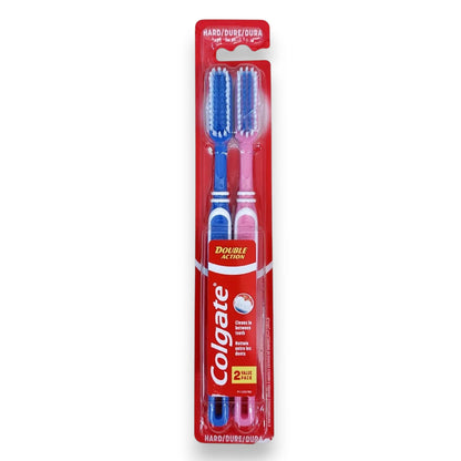 Colgate Double Action Toothbrush Medium | Effective Cleaning | Dual Bristle Design | Gentle on Gums | Value Pack of 2 - Damoo