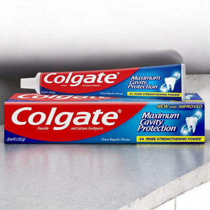 Colgate Fluoride Toothpaste Regular Mint 50ml – Cavity Protection & Long-Lasting Fresh Breath for Adults - Damoo