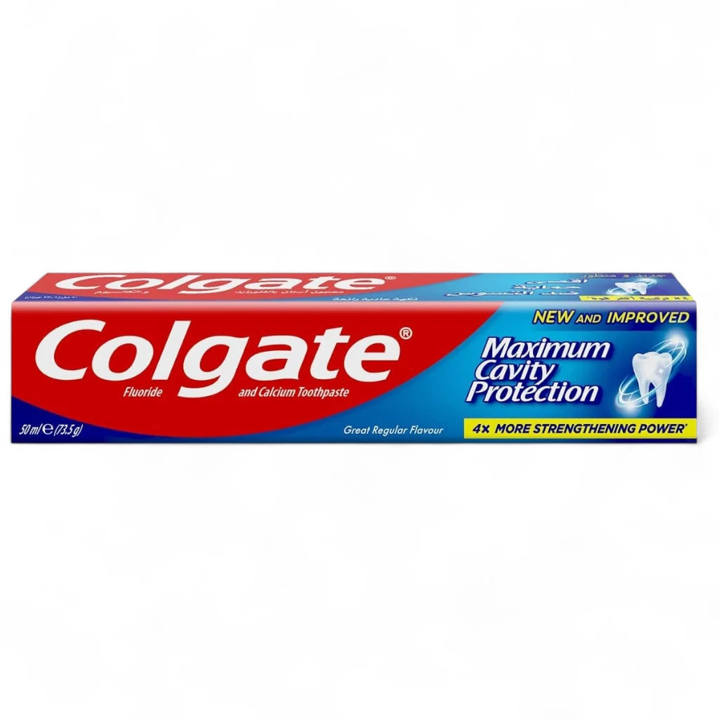 Colgate Fluoride Toothpaste Regular Mint 50ml – Cavity Protection & Long-Lasting Fresh Breath for Adults - Damoo